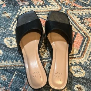 NEW A New Day Harlow Mule Heels - Black
